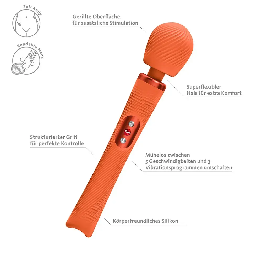 Массажный wand Fun Factory Vim Sunrise Orange Photo 8