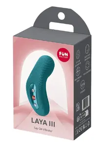 Лежачий вибратор FUN FACTORY Laya III Sage Green — силикон/ABS, 10.7×5×3.2 см, водонепроницаемый, 10 режимов