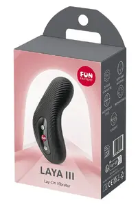 Накладной вибратор FUN FACTORY Laya III Black — силикон/ABS, 10 режимов, водонепроницаемый, 10.7×5×3.2 см