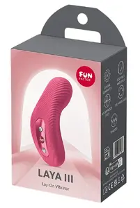 Наружный вибратор FUN FACTORY Laya III Raspberry — силикон/ABS, 10,7×5×3,2 см, перезаряжаемый, водонепроницаемый, 10 режимов