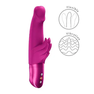 Fun Factory Wicked Angel rabbit vibrator, silicone/ABS, waterproof, 6 modes, 4 speeds, battery 2×AAA, 20×6.6×4.1 cm