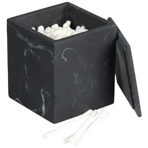 Storage box KESPER DE7638603, polyresin, black, 10 x 8.5 x 8.5 cm