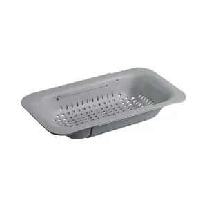 Sink Strainer KESPER DE7630070 — retractable grey PP plastic 36.2/49.5×20.2×6.5 cm