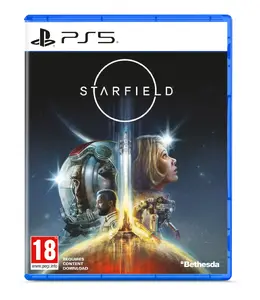 Video game disc Bethesda Starfield — Standard edition for PlayStation 5, PEGI 18, ESRB M, release 07/04/2026
