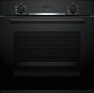 Built-in electric oven Bosch Serie 4 HQA334EB4, 71 L, 3400 W, black, touch and rotary controls