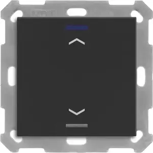 KNX sienas slēdzis MDT BE-TAL55T106.A1 Taster Light 55 1‑vietīgs RGBW ar temperatūras sensoru, matēti melns