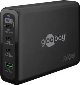 Multiport USB-C PD GaN 240W fast charger WENTRONIC 65885 — multiport USB charger, PD support