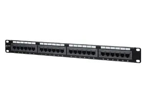 Патч-панель MetzConnect 130A08-AP29-E 24 порта RJ-45 Cat5e 1U чёрная