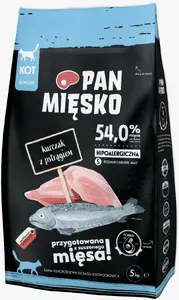 Сухой корм для кошек pan miĘsko Kurczak z pstrągiem (взрослый) крокеты S 5 кг