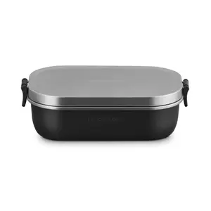 Ланч-бокс Le Creuset ON THE GO 900 мл — матовый черный, переносной контейнер для еды