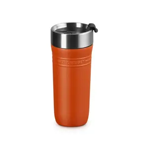 Термокружка Le Creuset ON THE GO 350 мл — изотермическая дорожная кружка, оранжевая