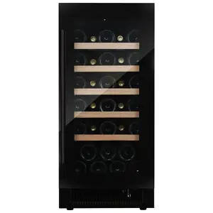 Wine cooler Dunavox DAUF32.83MB — undercounter/freestanding, wooden telescopic shelves, UV-filtered double-glazed door