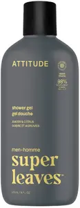 Shower Gel Attitude SUPER LEAVES for Men — Amber & Citrus, 415 ml
