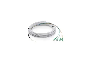 FTTH drop cable DIGITUS singlemode 4 fibers with 4 LC/APC connectors, 30 m