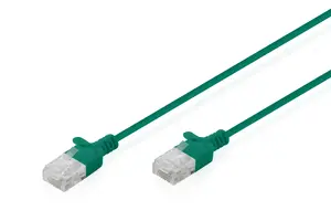 Patch cable DIGITUS CAT6 U-UTP Slim, 1 m, green