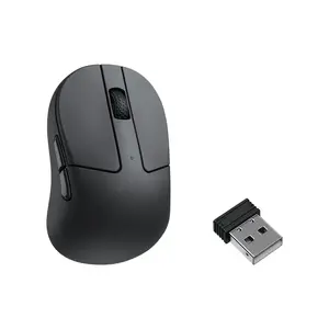 Bezvadu labrokas spēļu pele Keychron M4 — optiskā 30000 DPI, RF + Bluetooth + USB-C, 6 pogas, melna