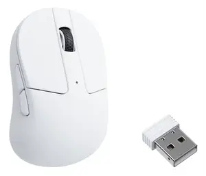 Беспроводная игровая мышь правша Keychron M4 — оптическая, RF + Bluetooth + USB‑C, 30000 DPI, 6 кнопок, белая