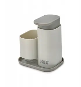 kitchen sink drainer and sponge holder Joseph Joseph Duo with integrated sponge grip, grey