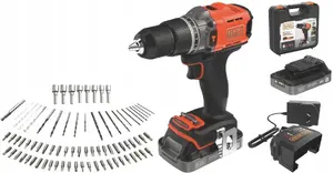 Bezvadu urbjmašīna-skrūvgriezis Black & Decker BCD383D2XKA-QW, 18V, 1.5Ah x2, 10 mm bezatslēgas patrona