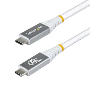 USB4 USB‑C kabelis 1.5 m, StarTech 80 Gbps, 240W PD, DP2.1 (8K@120Hz / 4K@240Hz), TPE apvalks, saderīgs ar Thunderbolt 4
