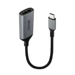 Video cable adapter Lindy 43428 USB Type-C to HDMI, 0.15 m, Grey