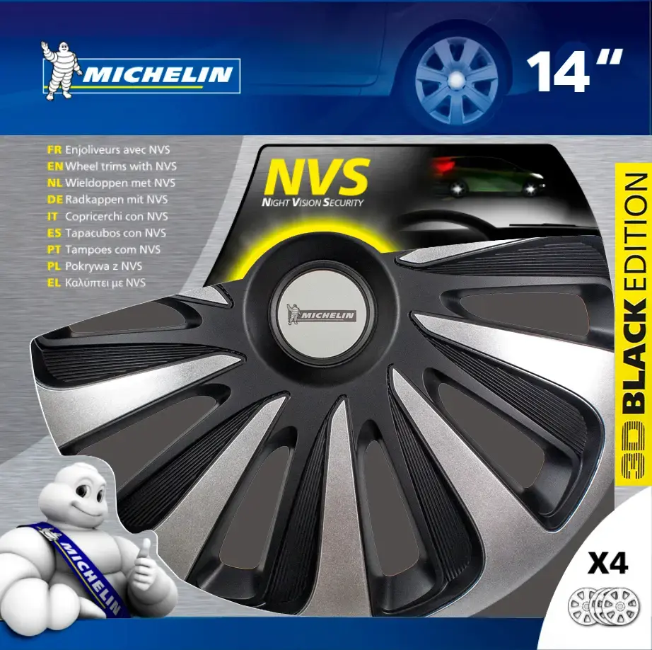 Hubcap Michelin 9121 14" (35.6 cm) ABS set of 4 Photo 4