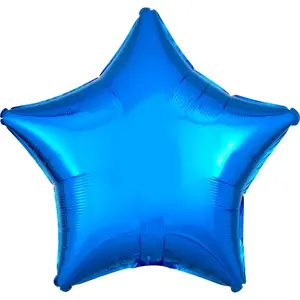 Toy balloon AMSCAN 9914070 — foil blue, star shape, 48 cm, pack of 5