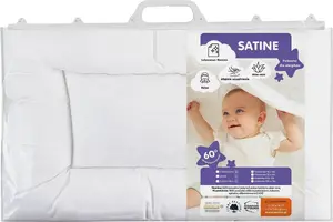 Children's pillow SATINE 40x60 cm — rectangular child pillow for nursery and travel