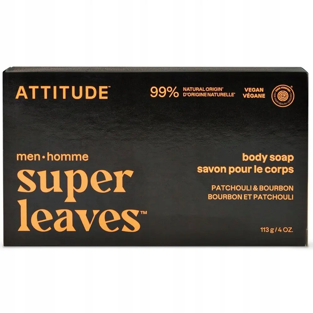 Cietais ziepes Attitude SUPER LEAVES vīriešiem