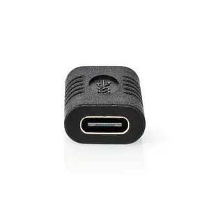Переходник-гнездо USB Type-C 3.2 Gen 2 Nedis CCGB64900BK — никелированные контакты, чёрный