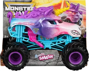 spinmaster Monster Jam 1:24 Die Cast Sparkle Smash — 1:24 scale die-cast stunt truck