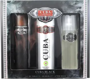 Eau de Toilette set Cuba Black for men — Cuba EDT 100 ml, Aftershave 100 ml, Deodorant 200 ml