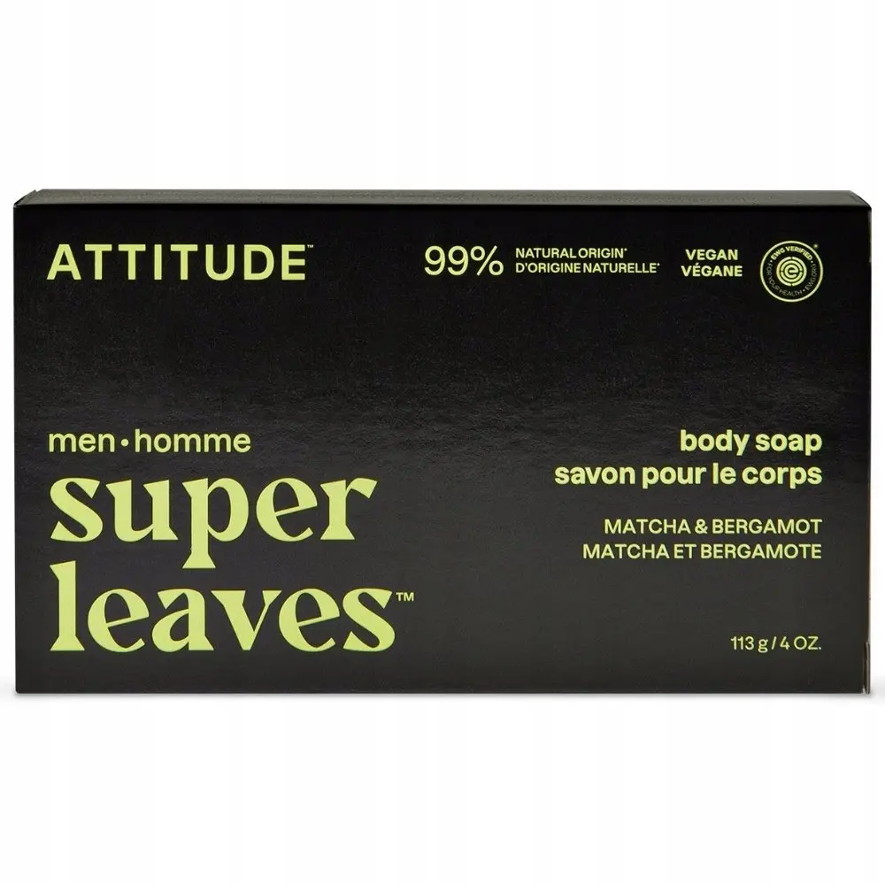 Cietais ziepes Attitude SUPER LEAVES vīriešiem