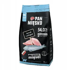 Dry Cat Food pan miĘsko Chicken with Trout for Adult Cats Crunchy Size S 1.6 kg