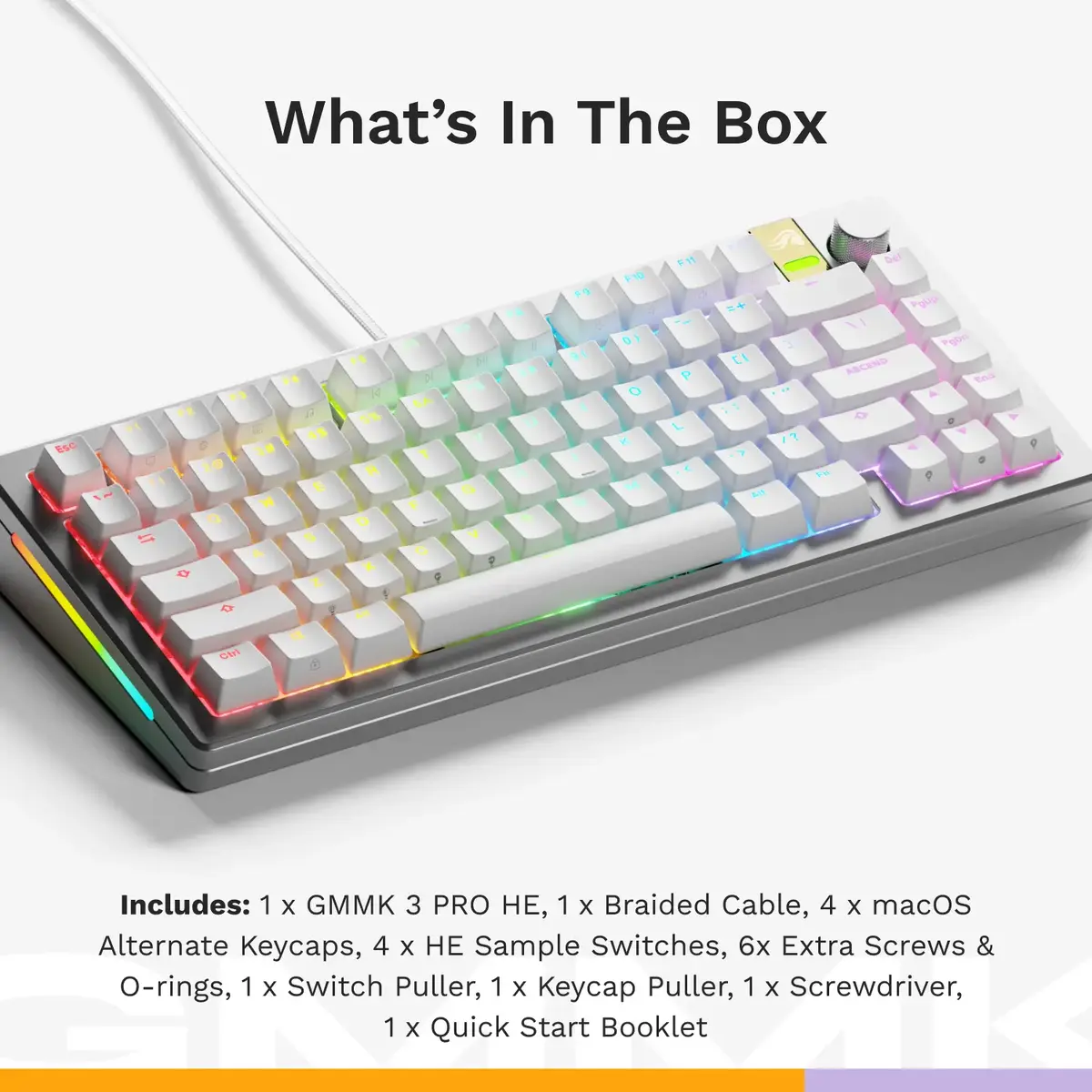 GLORIOUS GMMK 3 PRO HE 75% mehāniskā spēļu tastatūra Photo 8
