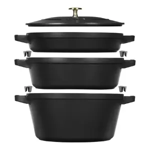 Casserole baking dish Staub La Cocotte round cast iron 4.2 L, Ø 24 cm