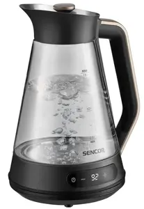 Electric kettle SENCOR SWK1595BK — 1.5 L, adjustable 35–100°C, 2150 W, borosilicate glass