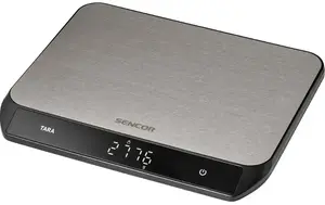 Kitchen scale SENCOR SKS8200 — stainless steel surface, 20 kg capacity, 1 g accuracy, USB-C rechargeable