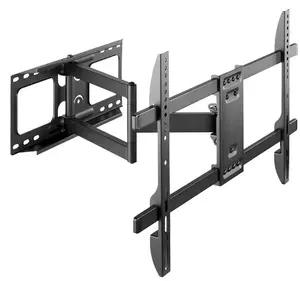 Regulējams TV stiprinājums STELL 32"–70" ekrāniem, slīpums +5°/−15°, pagrieziens ±90°, maksimālais svars 45 kg, VESA 150x100–625x402, melns