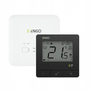Programmējamais bezvadu temperatūras regulators Engo E7‑RFB, melns