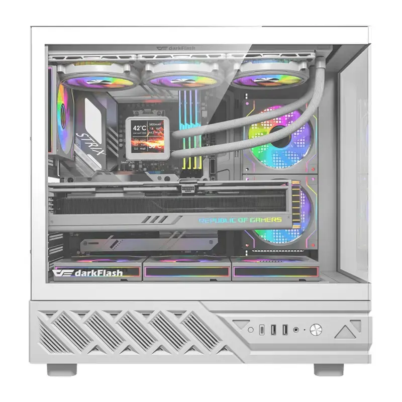 Корпус Darkflash DS950 (белый) с 6 вентиляторами Photo 3