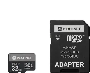 MicroSDHC card PLATINET Pro 32 GB — Class 10 UHS-III / U3 A1 V30 (PMMSD32UIII)