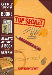 Gift wrap paper IF Top secret — single-roll book wrapping paper, decorative pattern