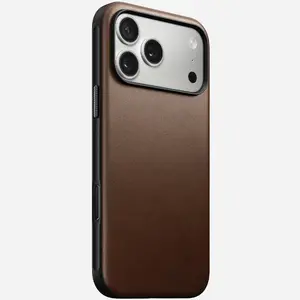 Mobile phone cover Nomad Modern Leather Case for iPhone 17 Pro Max, leather + TPU + PC, 17.5 cm (6.9"), brown
