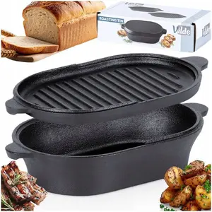 Cast iron roasting pan with skillet 2-in-1 28×16 cm Vilde 279053