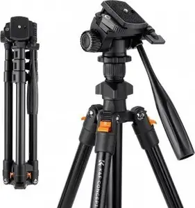 Tripods K&F Concept K234A0 ar 3D galviņu un viedtālruņa turētāju