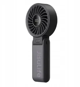 Rokas ventilators Jisulife Life7 — portatīvs USB ventilators ar 3600 mAh akumulatoru, melns
