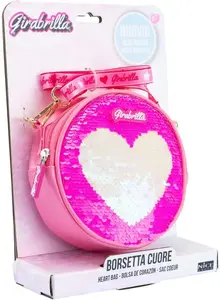 Handbag nice GIRABRILLA small round shoulder bag with heart detail