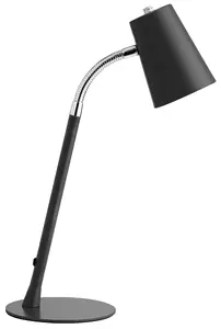 Настольная лампа Unilux Flexio 2.0, E14 5 Вт LED, чёрная, регулировка высоты 250–350 мм