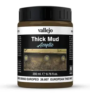 Weathering Texture Paste VALLEJO European Mud 200 ml — brown